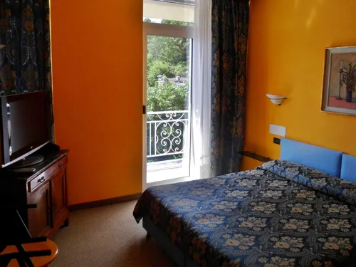 Balcone della camera con vista sul verde